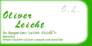 oliver leicht business card